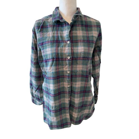 VIntage Woolrich Green Plaid Flannel Shirt XL - Picture 1 of 7